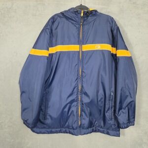 Nike Fleece/softshell Reversible Jacket Mens Large Blue Yellow Full Zip Y2K‎